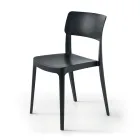 4 stapelbara polypropylenstolar i vardagsrummet i olika färger - Slancio Viadurini