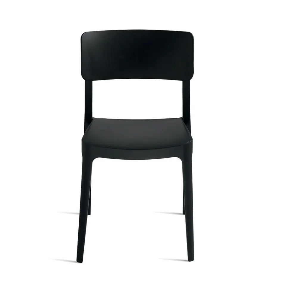 4 stapelbara polypropylenstolar i vardagsrummet i olika färger - Slancio Viadurini