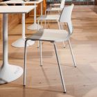 4 stapelbara stolar i metall och polypropen tillverkad i Italien - Clarinda Viadurini