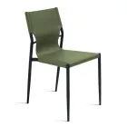 4 stolar i färgat konstläder och målad metallbas - Komedi Viadurini