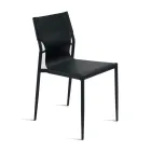 4 stolar i färgat konstläder och målad metallbas - Komedi Viadurini