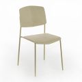 4 stolar gjorda med polypropen säte av olika ytbehandlingar och metall - Daiquiri
