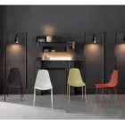 4 stolar gjorda av polypropen sits och metallben - Mary Viadurini