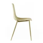 4 stolar gjorda av polypropen sits och metallben - Mary Viadurini