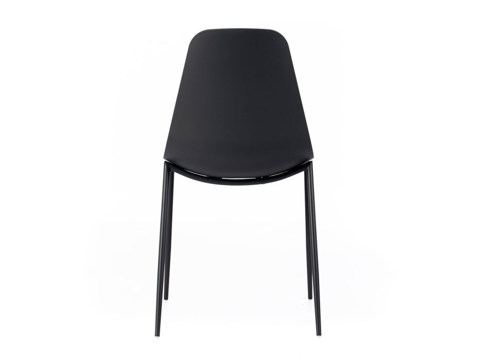 4 stolar gjorda av polypropen sits och metallben - Mary Viadurini