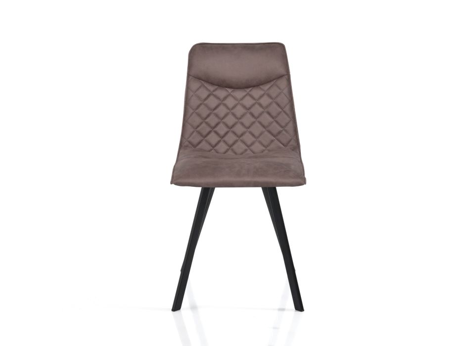 4 stolar klädda i åldrad syntetläder - Hydrogen Viadurini