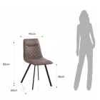 4 stolar klädda i åldrad syntetläder - Hydrogen Viadurini