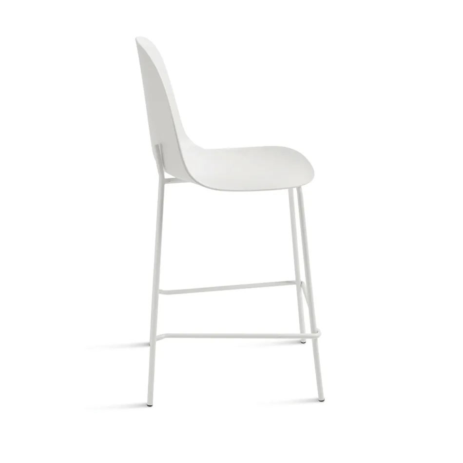 4 vardagsrumspallar i polypropen och metallram - Dinamo Viadurini