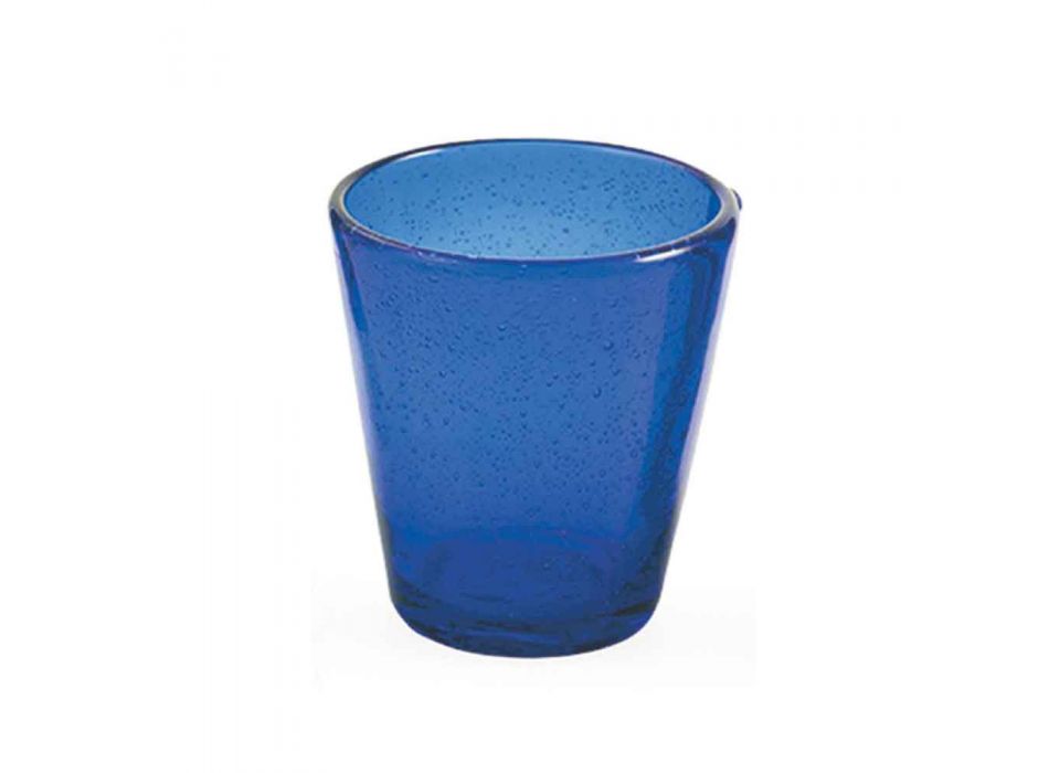 6 Glass Water Craft Service av färgat blåst glas - Yucatan