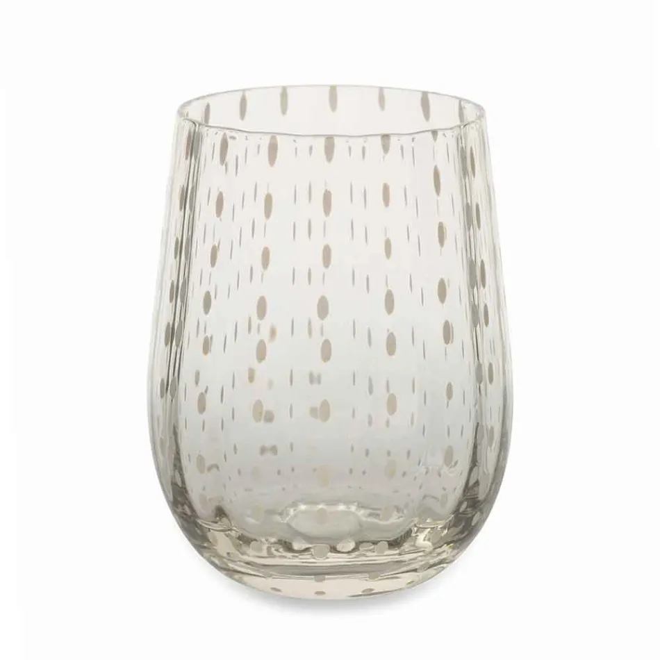 6 färgade och moderna glasögon för vatten Elegant Service - Persien Viadurini