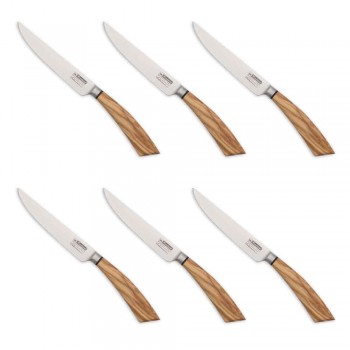 6 handgjorda biffknivar i horn eller trä tillverkade i Italien - Zuzana