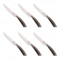 6 handgjorda biffknivar i horn eller trä tillverkade i Italien - Zuzana