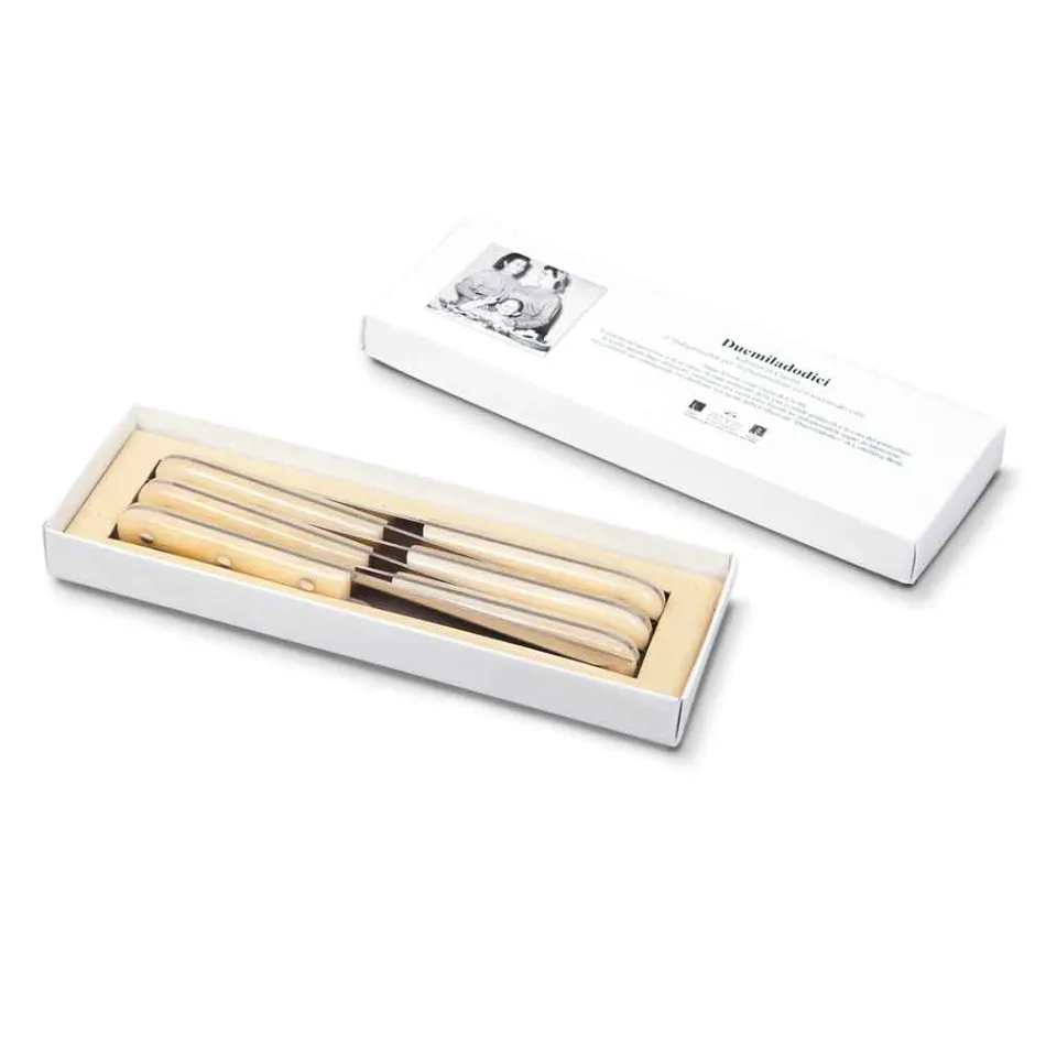 6 bordsknivar 2012 Berti rostfritt stål exklusivt för Viadurini - Annico Viadurini