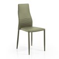 6 stapelbara stolar i färgat miljöläder modern design för vardagsrum - Merida