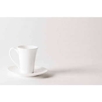 6 porslinkaffe koppar med kaffekanna och sockerskål - Romilda