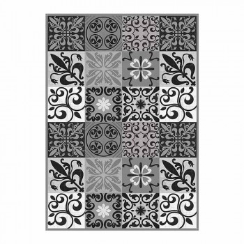 6 eleganta placemats i Pvc och polyester med svart eller grått mönster - Pita