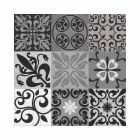 6 eleganta placemats i Pvc och polyester med svart eller grått mönster - Pita Viadurini