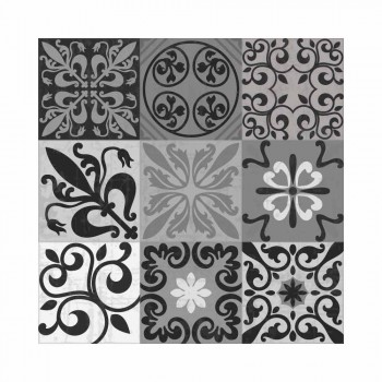 6 eleganta placemats i Pvc och polyester med svart eller grått mönster - Pita