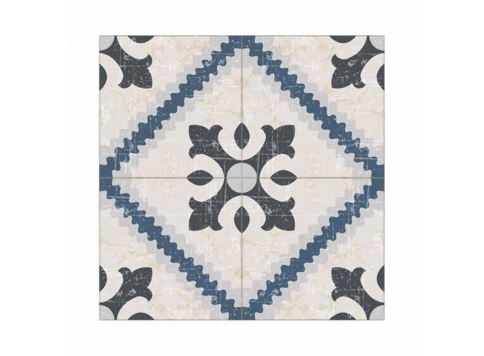6 rektangulära placemats i Pvc och polyester med mönstrad design - Berimo Viadurini