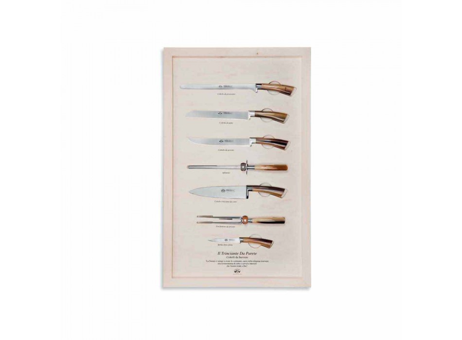 7 Berti serveringsknivar i rostfritt stål exklusivt för Viadurini - Arcimboldo