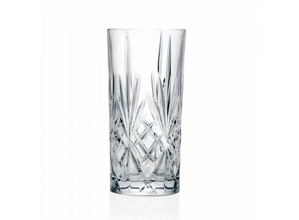 8 Highball Tumbler Tall Glasses för cocktail i Eco Crystal - Malgioglio