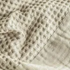 Bomull Honeycomb Huva Morgonrock med Linne Frill - Plysch Viadurini