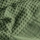 Bomull Honeycomb Huva Morgonrock med Linne Frill - Plysch Viadurini