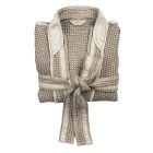 Lyxig kimonobadrock i linne och bomull, 2 ytbehandlingar tillverkade i Italien - Kleone Viadurini