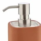 Fristående badrumstillbehör i terrakotta och vit keramik - terrakotta Viadurini