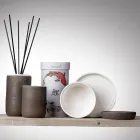 Badrumstillbehör i vit eldfast lera Tillverkad i Italien - Antonella Viadurini