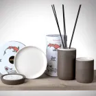 Badrumstillbehör i vit eldfast lera Tillverkad i Italien - Antonella Viadurini