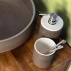 Badrumstillbehör i vit eldfast lera Tillverkad i Italien - Antonella Viadurini