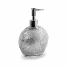 Badrumstillbehör i hartsbelagd i silverblad - argentinskt Viadurini