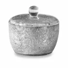 Badrumstillbehör i hartsbelagd i silverblad - argentinskt Viadurini