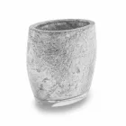 Badrumstillbehör i hartsbelagd i silverblad - argentinskt Viadurini