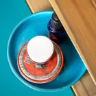 Moderna badrumstillbehör i blå lera Tillverkad i Italien - Antonella Viadurini