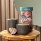 Gröna badrumstillbehör i eldfast lera Tillverkad i Italien - Antonella Viadurini