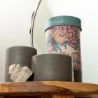 Gröna badrumstillbehör i eldfast lera Tillverkad i Italien - Antonella Viadurini