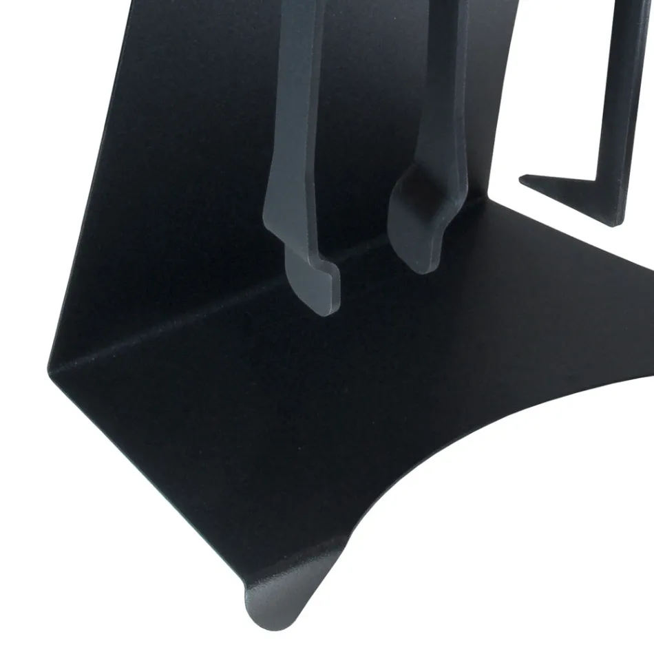 Eldstadstillbehör i målat stål tillverkad i Italien 3 delar - Virgil Viadurini