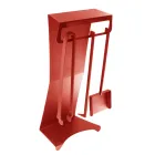 Eldstadstillbehör i målat stål tillverkad i Italien 3 delar - Virgil Viadurini