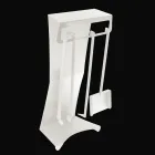 Eldstadstillbehör i målat stål tillverkad i Italien 3 delar - Virgil Viadurini