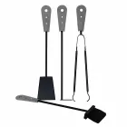 Eldstadstillbehör med Nilar läderhållare, modern design Viadurini