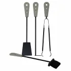 Eldstadstillbehör med Nilar läderhållare, modern design Viadurini