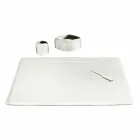 Fyra stycken regenererade läderbordstillbehör tillverkade i Italien - Ebe Viadurini