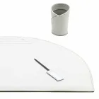 Skrivbordstillbehör i regenererat läder 4 delar tillverkade i Italien - Medea Viadurini