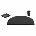 Skrivbordstillbehör i regenererat läder 4 delar tillverkade i Italien - Medea Viadurini