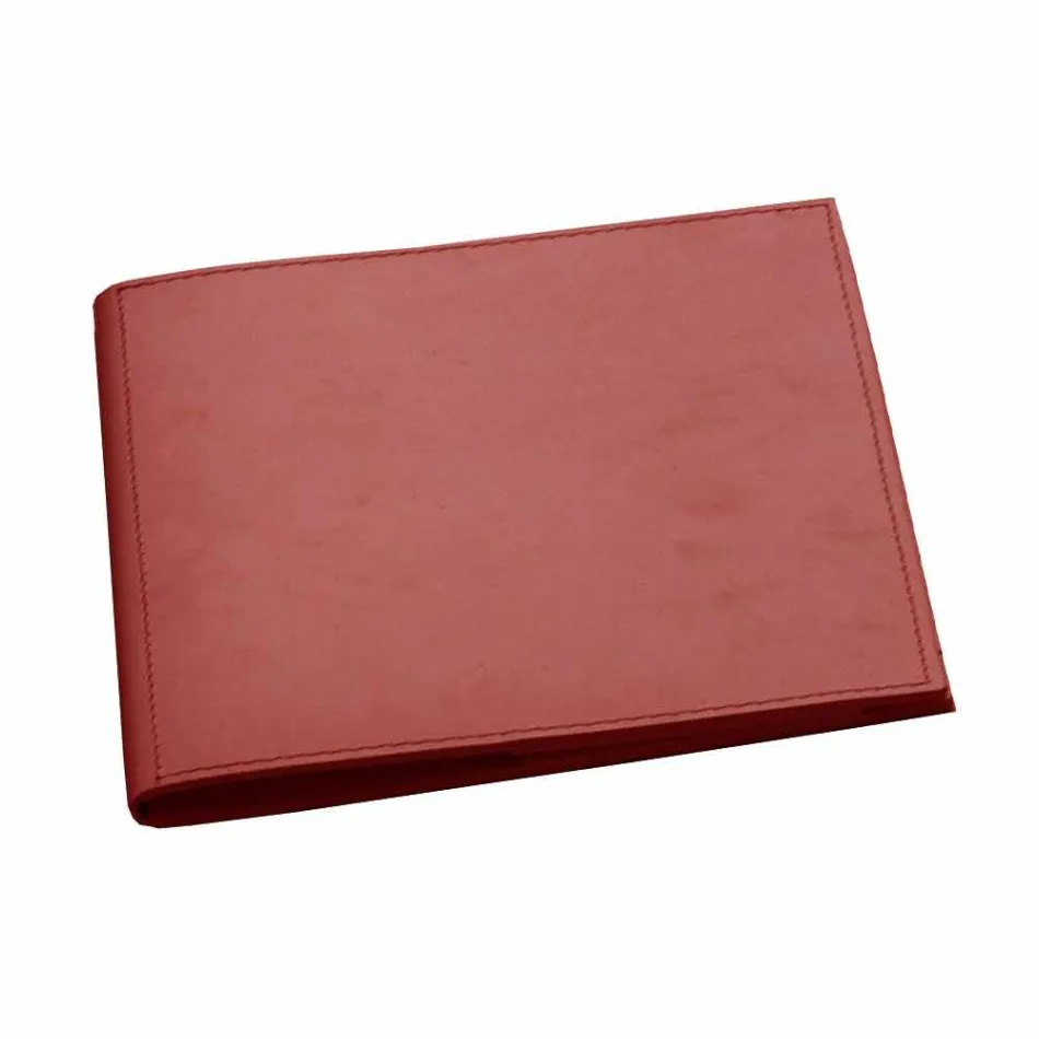 Skrivbordstillbehör i regenererat läder 5 delar tillverkade i Italien - Medea Viadurini