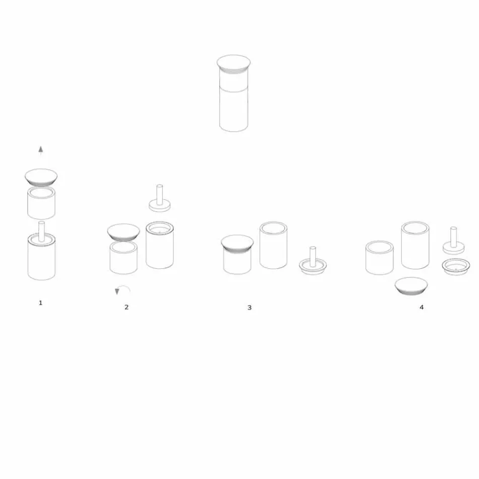 Platsbesparande tillbehör för köksredskap i marmor, trä och stål - Astoria Viadurini