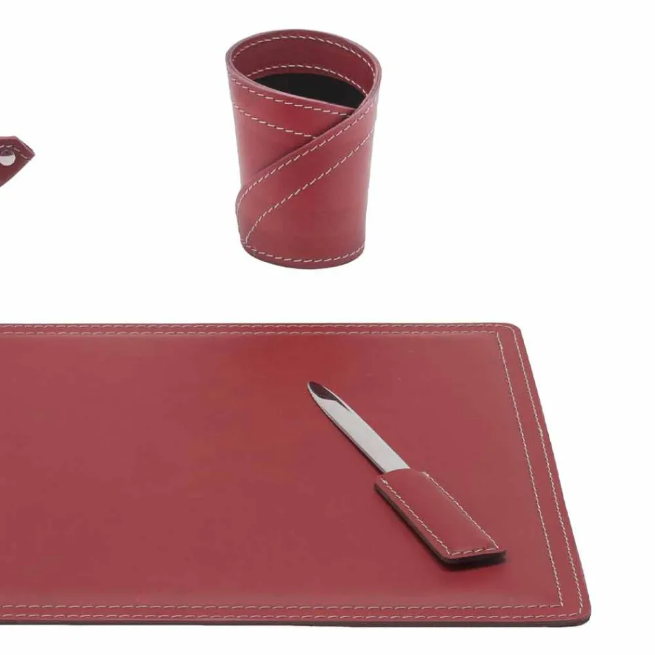 Tillbehör 4-stycks regenererat läderbord tillverkat i Italien - Ascanio Viadurini