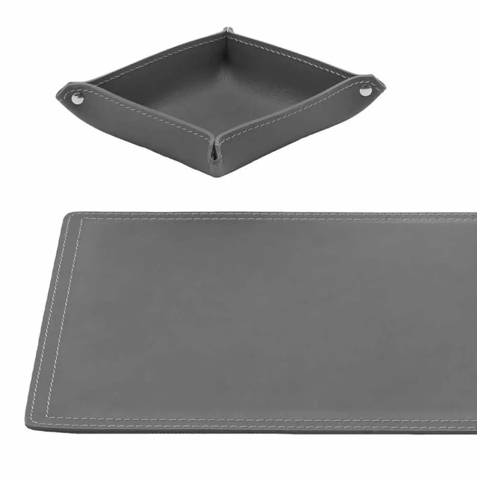 Tillbehör 4-stycks regenererat läderbord tillverkat i Italien - Ascanio Viadurini